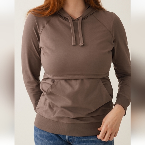 Boob Design Tops Boob Fleece Lined Maternity Hoodie With Nursing